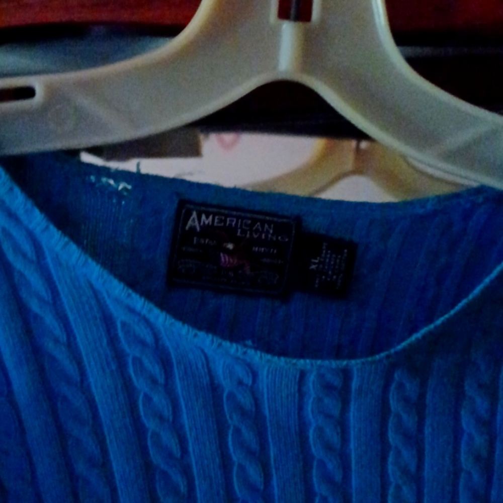 blue sweater